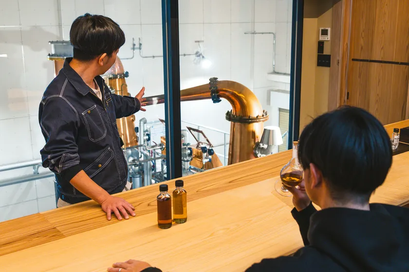 月光川ウィスキーのテイスティング体験